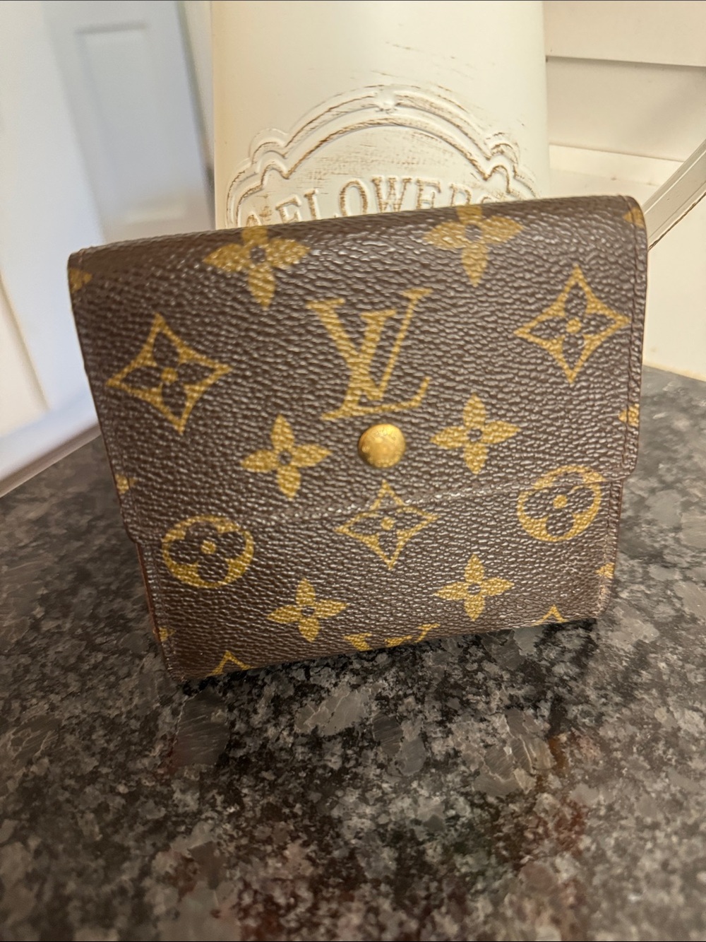 Louis Vuitton Monogram Canvas Wallet in Brown and Gold
